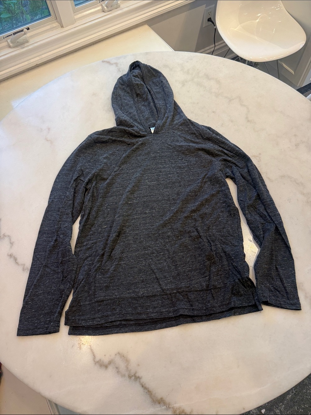 Alternative Women's Dark Charcoal Hooded Lightweight Pullover